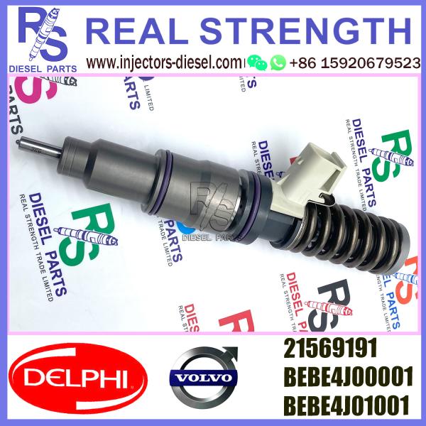 Quality DELPHI 4pin injector 21569191 Diesel pump Injector Vo-lvo BEBE4J00001 BEBE4J01001 E3.22 for Vo-lvo MD11 EURO 5 HIGH POWER for sale