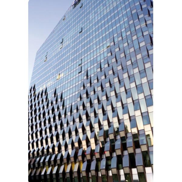 Quality 6106 Ventilated Glass Facades Glass Curtain Wall Facade Heat Insulation for sale