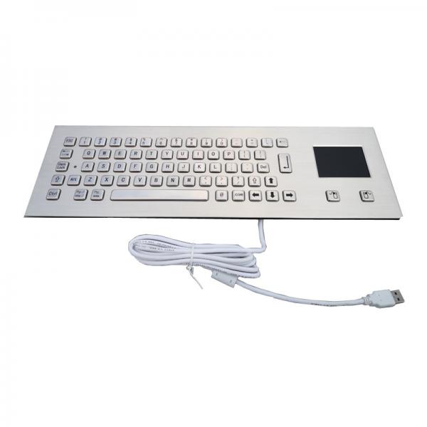 Quality IP65 Panelmount Waterproof Vandal-proof Stainless Steel Industrial Computer Keyboard With Touchpad For Harsh Environment for sale