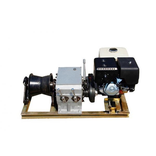 Quality 8 Ton Single Drum Engine Powered Winch for Wire Rope Pulling for sale