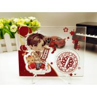 China Offset Printing Acrylic Clock Stand 20cm X 14cm X 6cm Size Fashionable factory