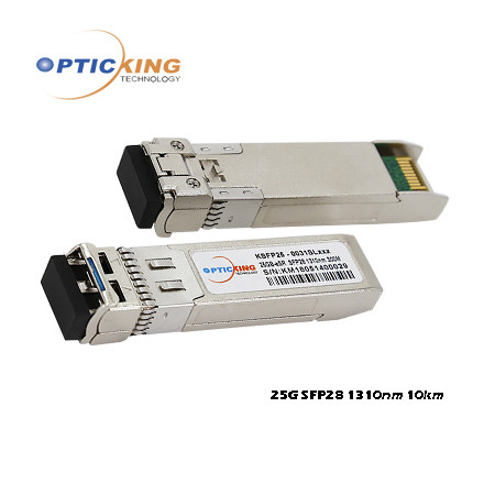 Quality OPTICKING SFF8472 25G SFP28 LR 10KM LC SMF Transceiver for sale