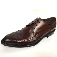China Men's New Style Brown High Class Mens Leather Dress Shoes Pigkin Rubber factory