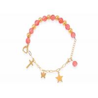 China Freshwater pearl jewelry splicing chain strawberry crystal gravel bracelet DIY cross love bracelet female accessories factory