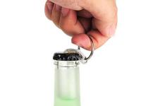 China Cool Innovative Stainless Steel Mini One-hand Keychain Bottle Opener factory