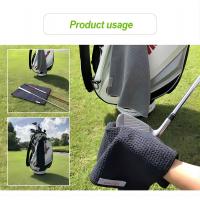China Recycled Microfiber Waffle Weave Golf Towel Custom Logo With Hook factory