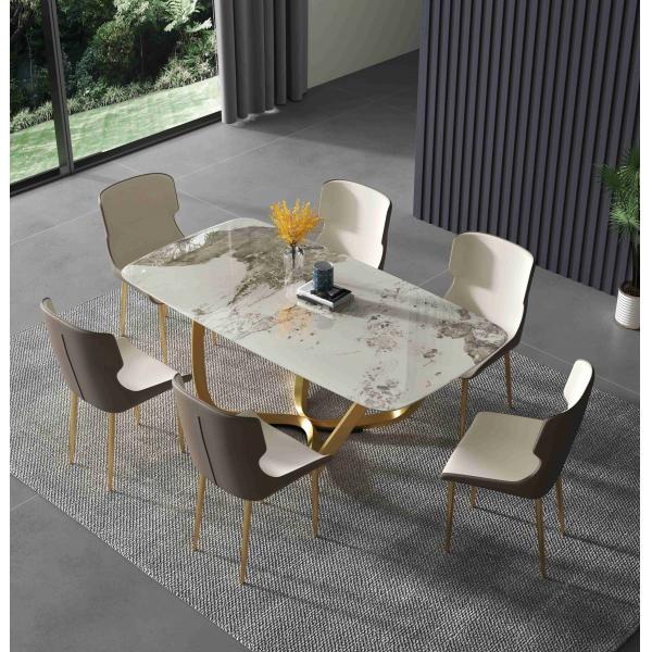Quality Bright Modern Rectangular Dining Tables Italian Simple Home Rectangle Breakfast Table Set for sale