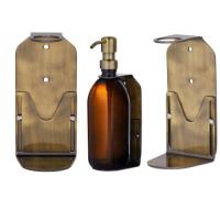 China Wall-Mounted Brass Soap Dispenser Bracket 250-300ml Single Bottle Holder for Kitchen Bathroom factory
