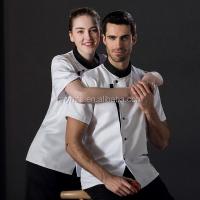 Quality Summer Short Sleeve Modern Waiter Uniform For Coffee Shop , Western Restaurant for sale