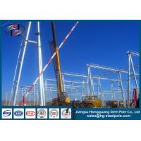 Quality Polygonal Substation Steel Structures , Electric Transmission Tower for sale