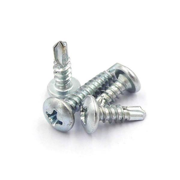 Quality DIN M4.8 Zinc Plated Self Tapping Screws , 60mm Rounded Head Self Tapping Steel for sale