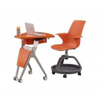 China Foldable Student ABS / PP Plastic Round Training Room Table And Chair Set factory