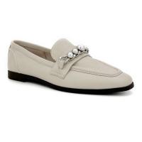 China Slip On Flat Leather Loafers Womens With EVA Insole Leather Lining factory