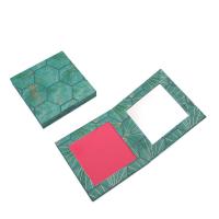 China Single Empty Eyeshadow Palette Packaging With Mirror Custom Square Cardboard factory