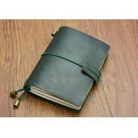 China N51-S Green Leather Bound Journal Small Pocket Oiled Leather Notebook factory