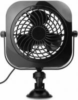 China 4 inch USB Car/Vehicle and Desk Fan, Portable, Powerful And Quiet USB Fan With Suction Cup, Angle Adjustable ,Black With factory