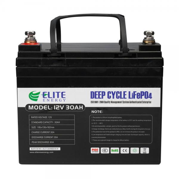 Quality LFP Li Ion Phosphate RV Caravan Lifepo4 Battery 12v 30Ah Deep Cycle for sale