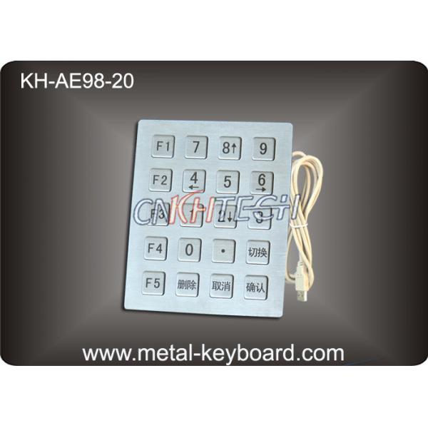 Quality 20 Keys Stainless Steel Industrial Keyboard with USB or PS/2 interface for sale