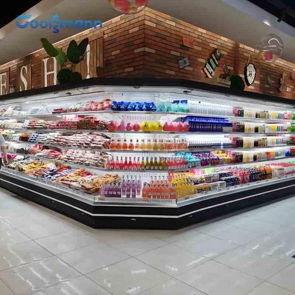 Quality 1200L Multideck Open Chiller Electronic Controller Commercial Refrigerator for sale