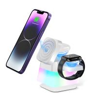 China Magnetic Wireless Charger Station USB C Port Foldable Design 4 In 1 Charging Hub factory