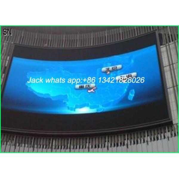 Quality Slim P10 Outdoor Curve LED Display , LED Large Screen Display Quick assemble for sale