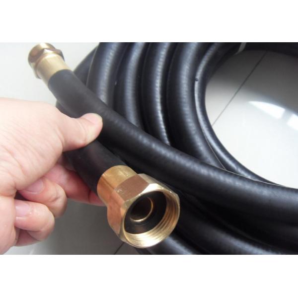 Quality Black Rubber Heavy Duty Contractor Commercial Grade Water Hose With Brass for sale
