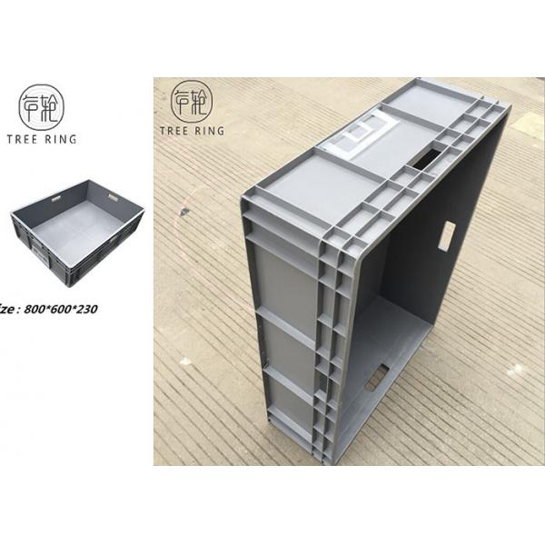 Quality 800 * 600 * 230 Euro Stacking Containers , Straight Sided Plastic Storage Boxes for sale