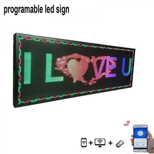 Quality P5 Programmable Scrolling LED Window Display Signs 40*8 Inch Indoor for sale