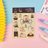 Quality Manufacturer Direct Custom Cartoon Cute Animal Transparent Stickers PVC Sticker for sale