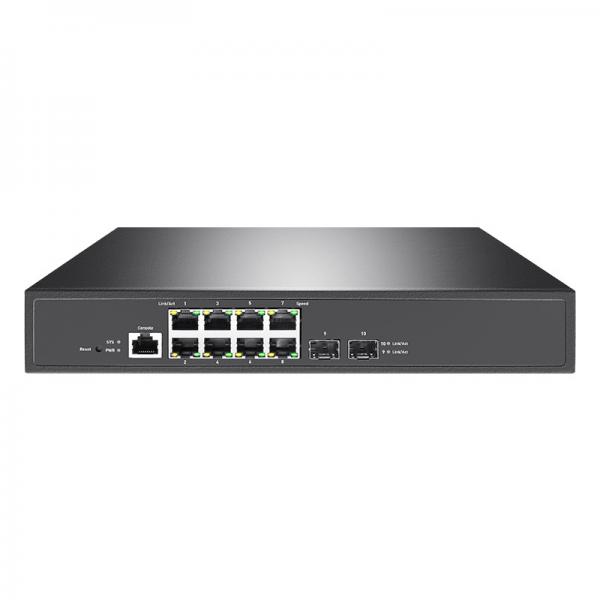 Quality Rack Mount 8-Port Gigabit With 2G SFP Slots Uplink L2+ SNMP Managed 150W PoE Switch For Security Camera for sale