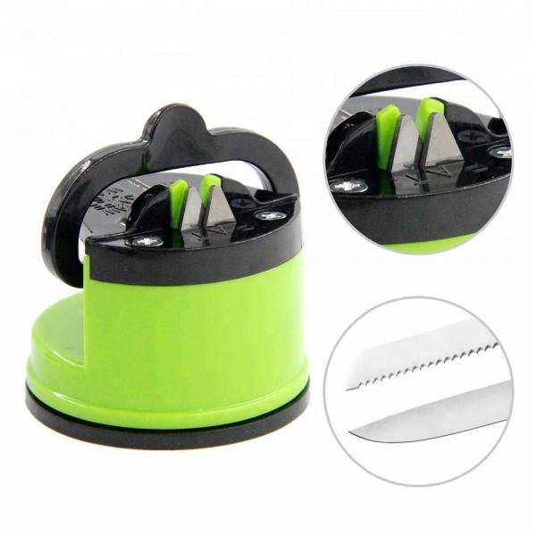 Quality Pocket Sized Suction Cup Knife Sharpener Kitchen Accessory With Different Color for sale