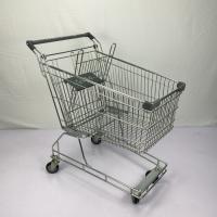 Quality 125L Conventional Metal Shopping Trolley Grocery Cart Australian Style PU Wheels for sale
