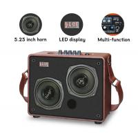 China Portable Dual Outdoor Bluetooth Speakers 10m 5.25 Inch Wooden Speaker factory