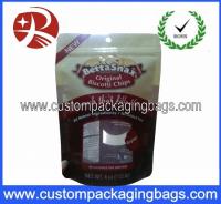 China Red Bottom Gusset Stand Up Pouches Resealable For Dried Fruit factory