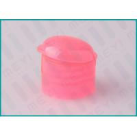 China Pink 24/410 Flip Top Caps For Bottles , Butterfly Plastic Closure Caps For Hand Wash factory