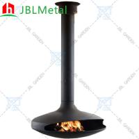 China Indoor Home Wood Charcoal Ceiling Suspended Fireplace Black color factory