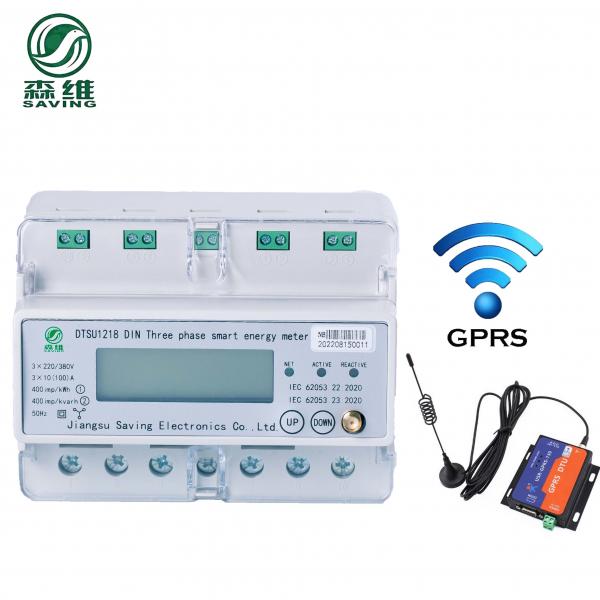 Quality 1kg 4 Wires Din Rail 3 Phase Energy Meter Wireless Wifi Lorawan Electricity 55C for sale