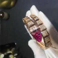 China Luxury Jewelry Serpenti Bracelet BR856126 With Rubellite Head , Diamond Bangle Bracelet 18K factory