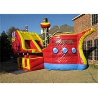 China Durable Outdoor Inflatable Pirate Ship Bouncer / Bounce Houses With Slides factory