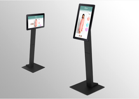 Quality 1280x800P Commercial Tablet PC Floor Stand Digital Signage Kiosk ABS Metal 10.1'' for sale
