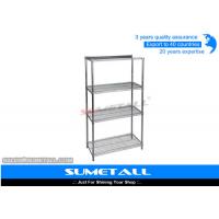 China Commercial Metro Chrome Wire Shelving , Metal 4 Tier Wire Storage Racks for sale