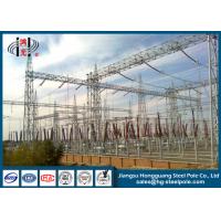China Power Transformer Substation Steel Structures Conical , Round for sale