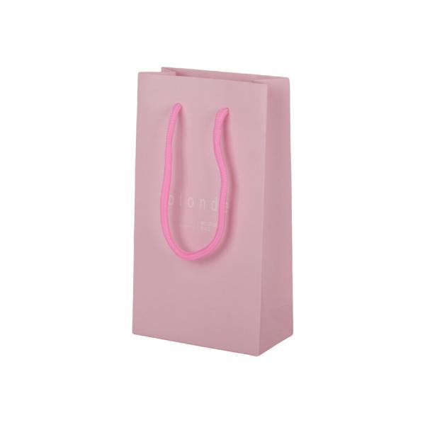 Quality 210gsm Coated Paper Gift Packing Paper Bags Pink Color Multipurpose OEM for sale
