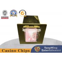 China Titanium Gold Metal Entertainment Poker Gaming Table Scrap Metal Card Rack factory