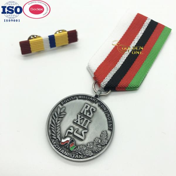 Quality Custom Ribbon Bar Pin Gold Award Personalized Enamel Mounting Medal Bars for sale