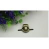 China Gold lock metal bag buckle button zinc alloy push lock for bags factory