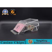 China Acrylic Gambling Card Shuffler Fully Transparent Color Card Dealing Shoe factory