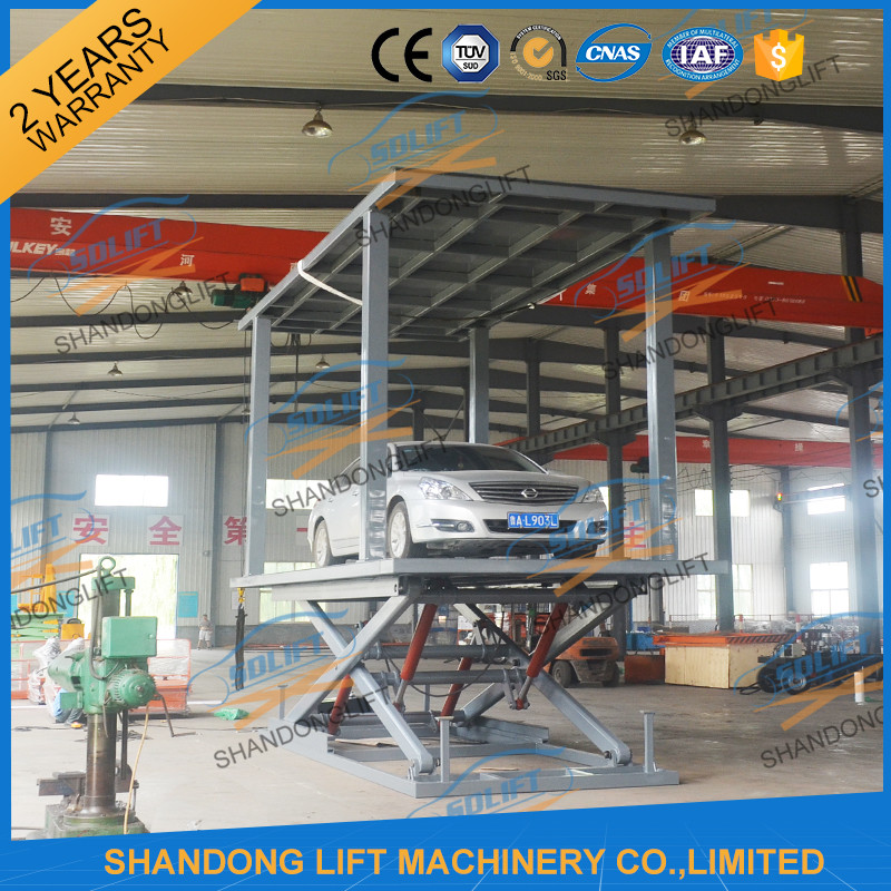 China 208V / 220V / 380V / 480V Double Platform Scissor Car Lift for Easy Car Lifting factory