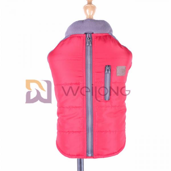 Quality Faux Zipper Pocket Velcro Opening Pet Jacket For Dog Autumn / Winter for sale
