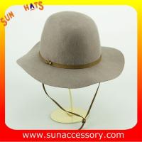 China 2047 Sun Accessory Wool felt floppy hats with neck tie ,Shopping online hats and caps wholesaling factory